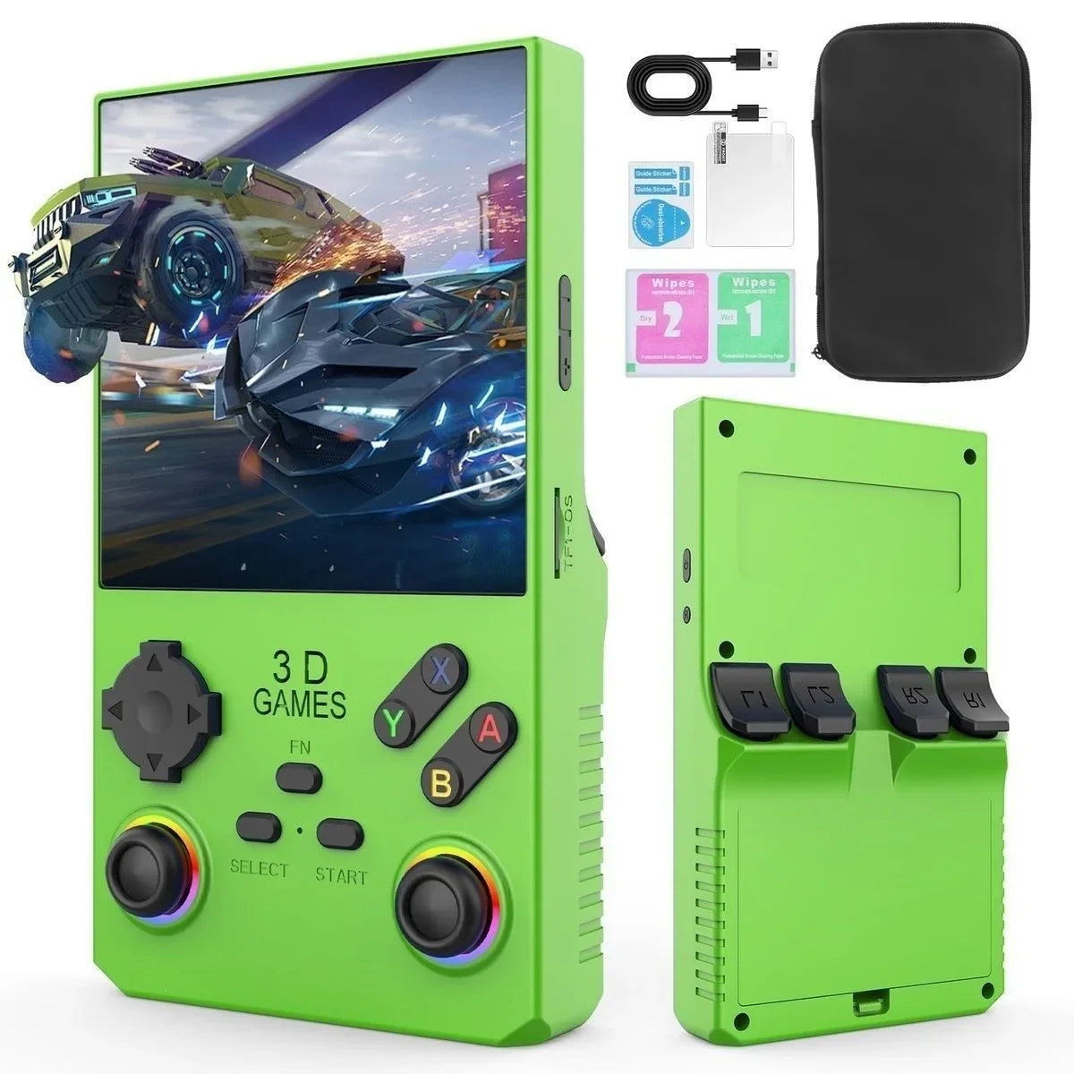 POWKIDDY V40 Retro Handheld Game Console 3.5/4-Inch IPS