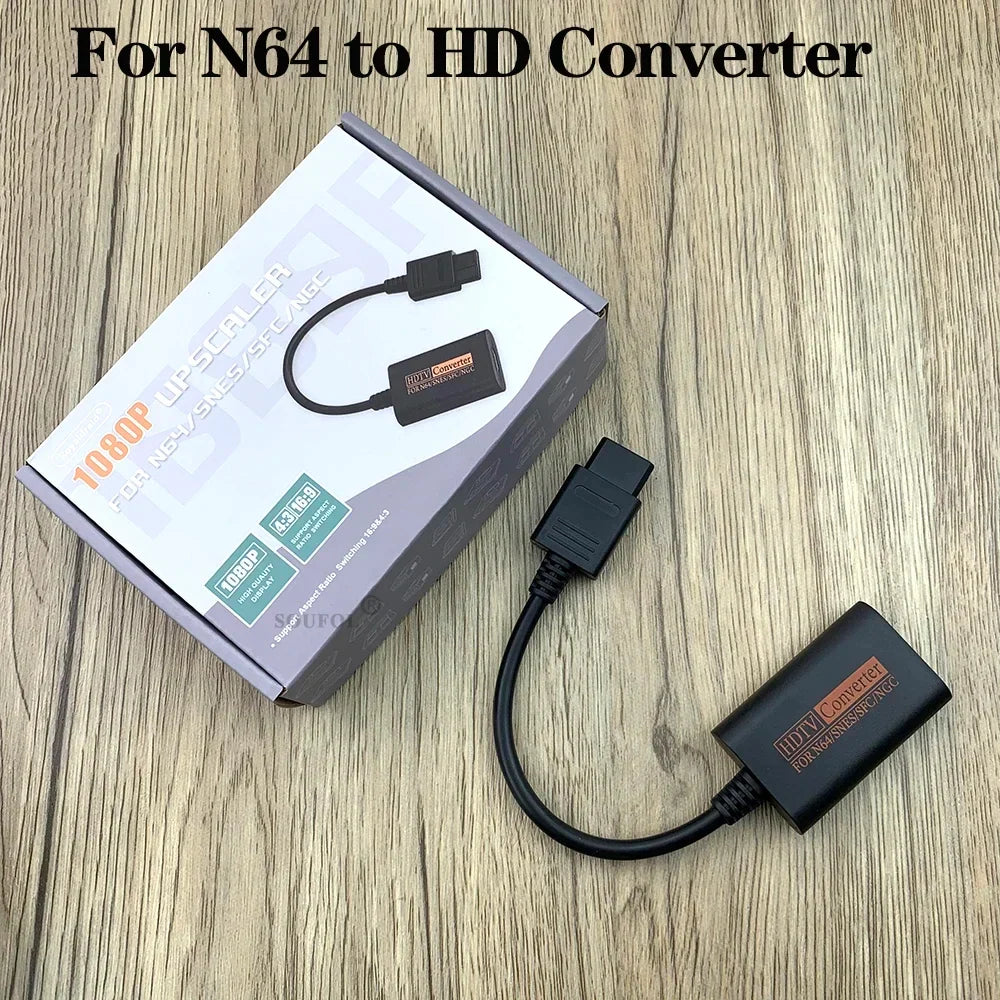N64, GameCube, SNES to HDMI Converter, Up to 1080p Output