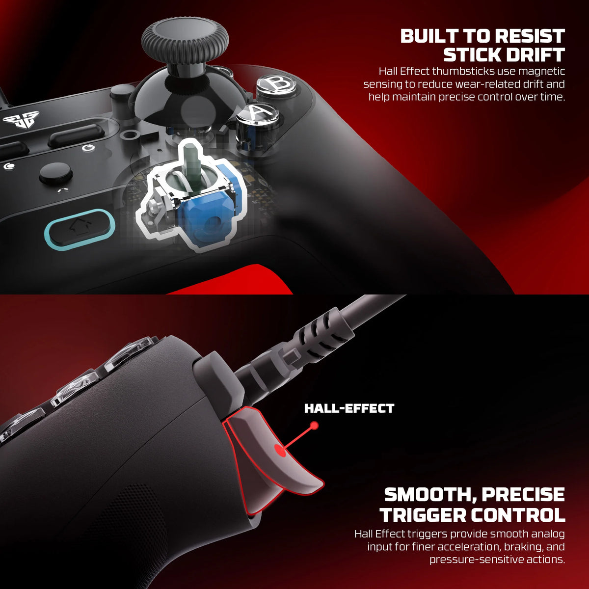 FANTECH EVO GP17 Gaming Multi - Platform Gamepad C Button for Switch2 Hall - Effect Sticks and Triggers Wired Gaming Gamepad