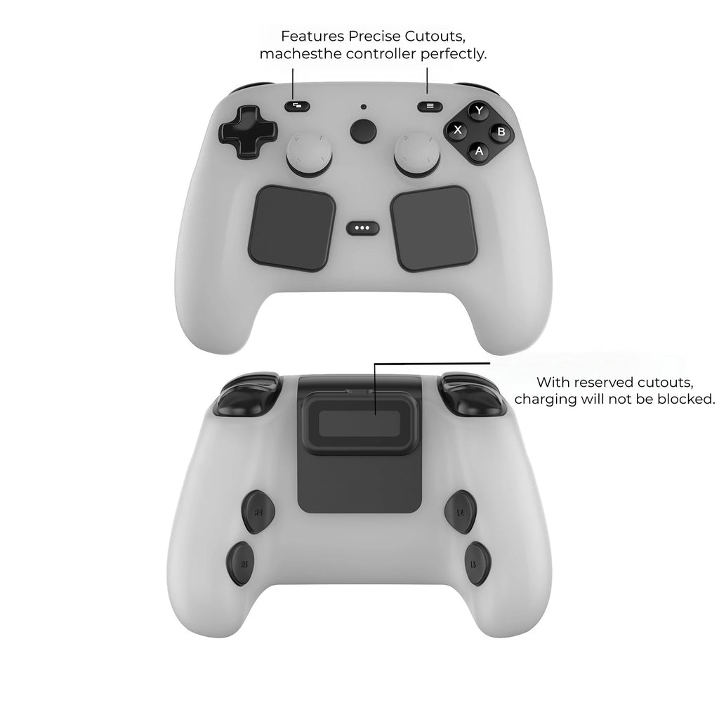 Silicone Case for Steam Controller 2 – Full Coverage Skin with 2 Thumb Caps, Anti-Slip, Dust-Proof, Precision Cutouts