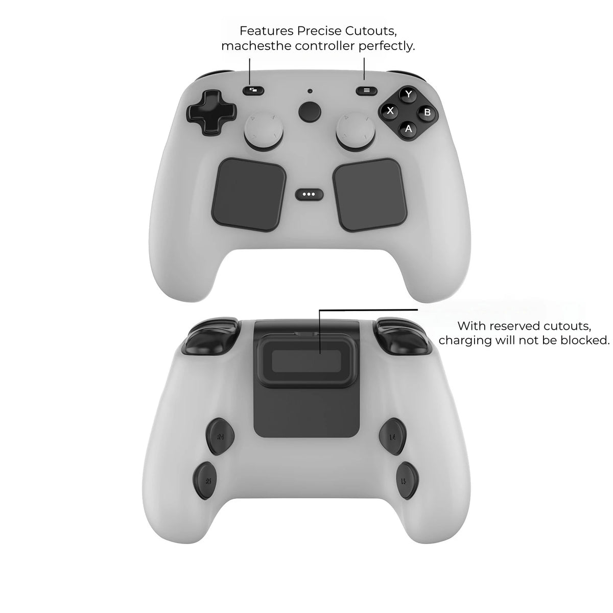 Silicone Case for Steam Controller 2 – Full Coverage Skin with 2 Thumb Caps, Anti-Slip, Dust-Proof, Precision Cutouts