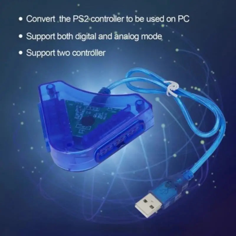 Dual Player USB Converter for PS2 Controller to PC