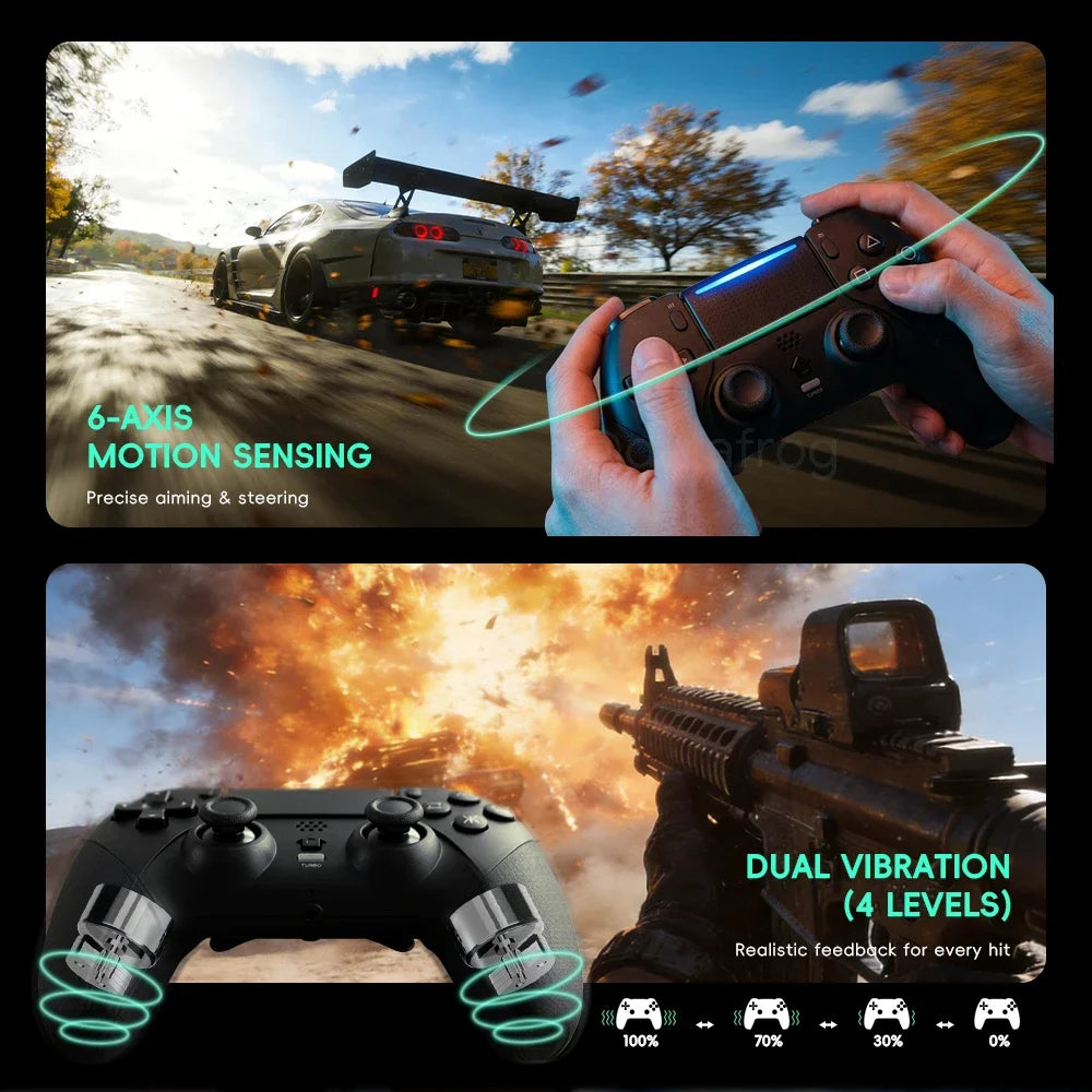 Data Frog T43 Wireless Controller for PS5 with Macro Keys & Turbo