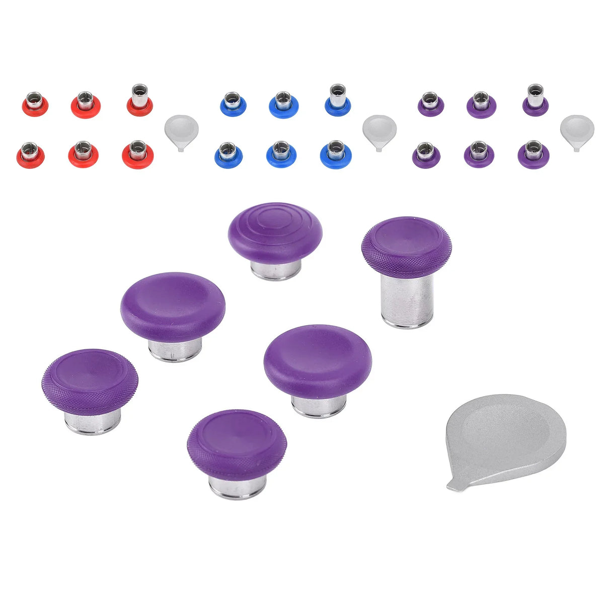 Game Controller Thumb Grip Interchangeable Thumbstick Rubber and Stainless Steel Game Controller Thumbstick for Elite Series 2