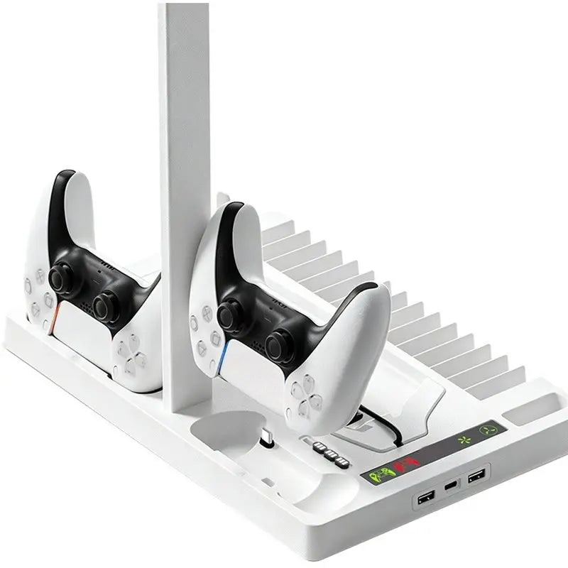 PS5 Cooling Stand with Dual Fans, Charger and Storage Rack