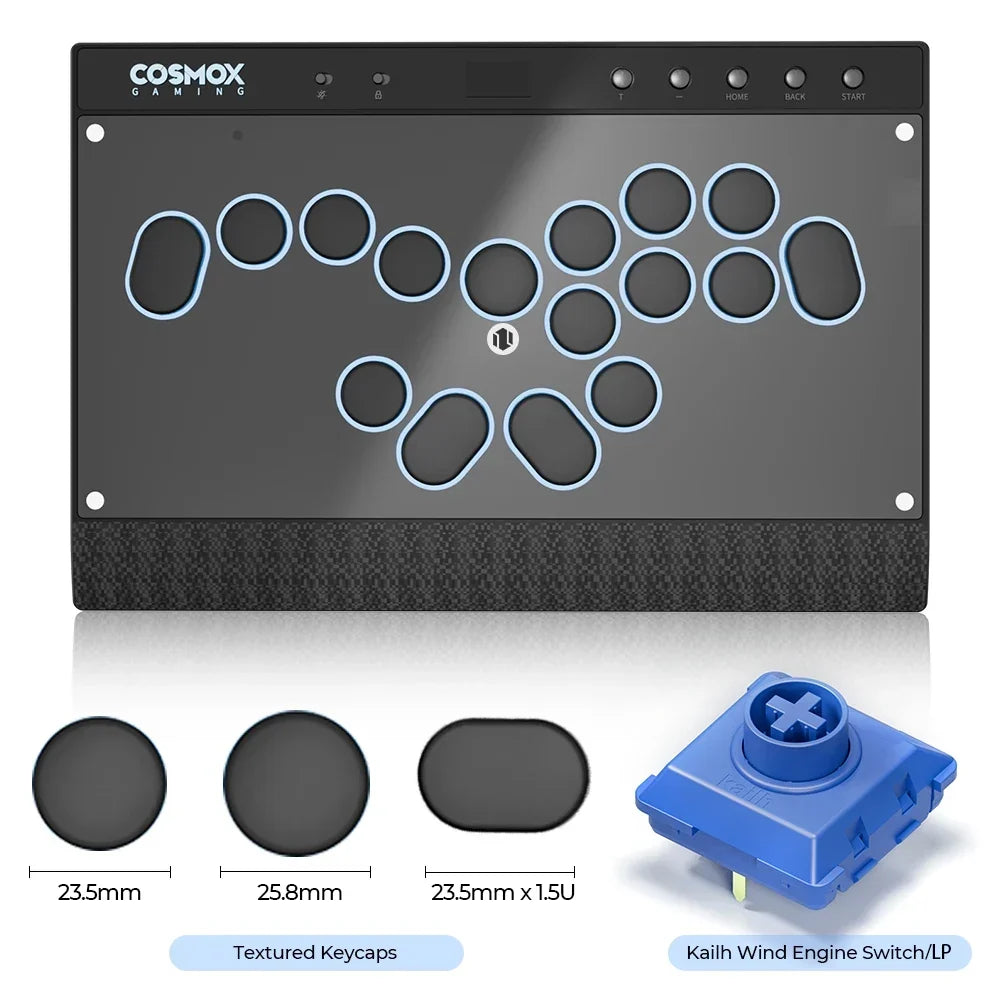 Haute42 C16 Magnetic Hitbox Leverless Arcade Stick Controller For Ps4 /PS5/Switch Button Rim Stickless Hitbox Fightstick