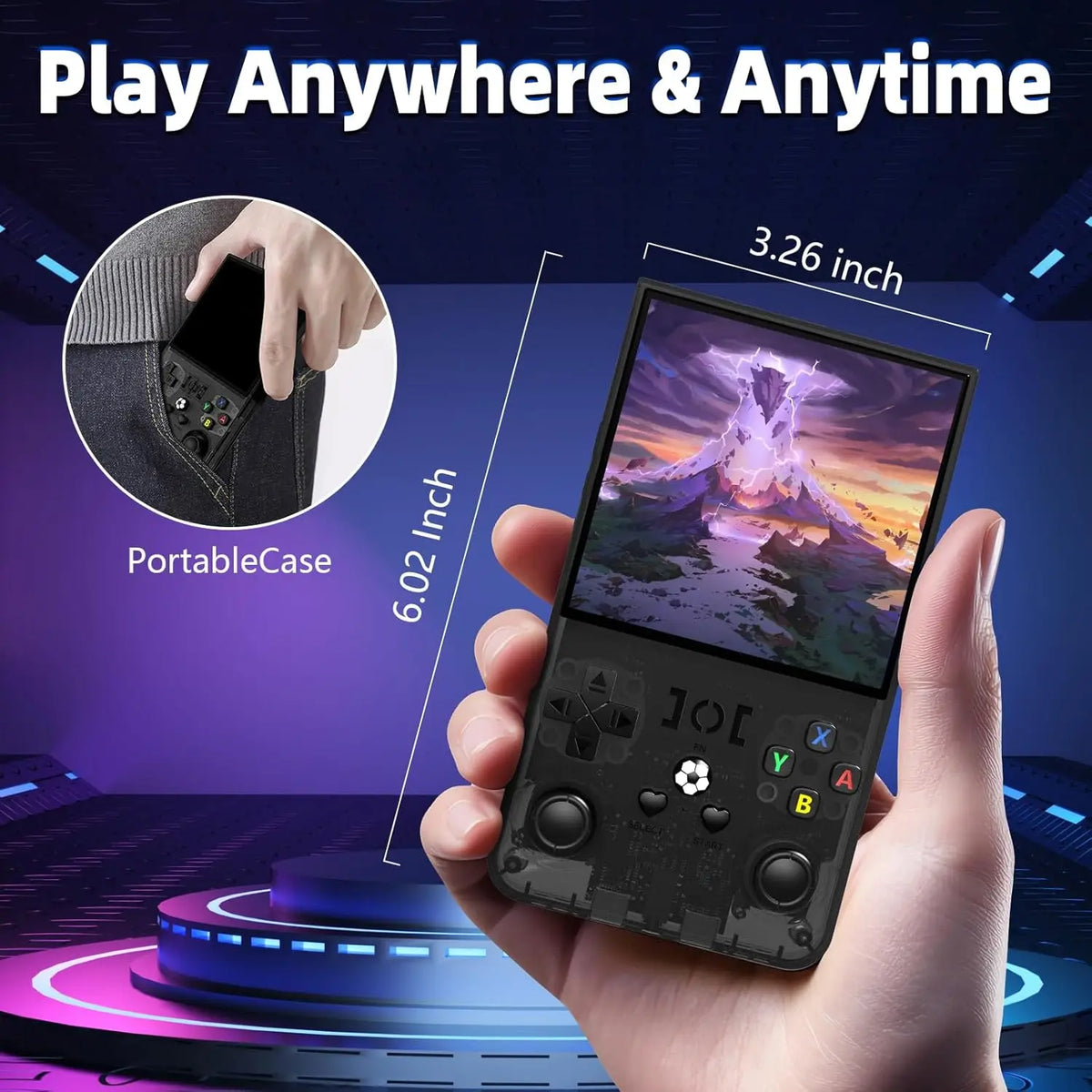 R36 Max Retro Handheld Game Console 4 Inch IPS 18000+ Games