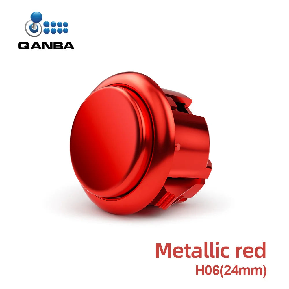 QANBA Gravity KS Arcade Buttons Metallic Color 24mm Mechanical Pushbutton Switch Plated Buttons DIY Parts