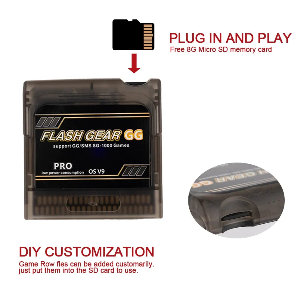 Everdrive Game Gear Flash Cart for Sega Game Gear, Over 500 Games