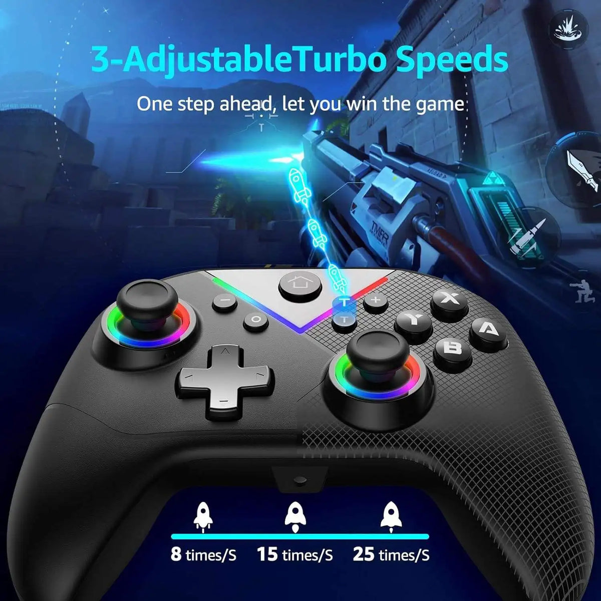 Bonadget RH-617 Wireless Controller for Switch Lite, OLED, PC