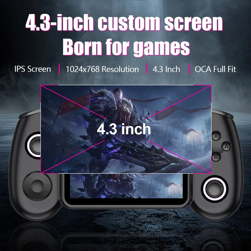 AISLPC RG43H PRO Handheld Game Console 4.3 IPS Screen Dual System 22000+Games 2.4G WIFI RK3562 Chip Portable Pocket Video Player