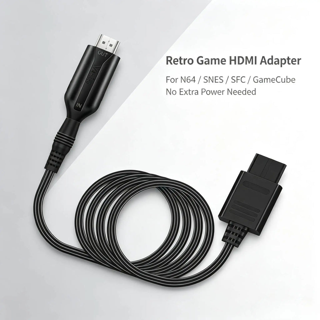 HDMI Adapter For N64 SNES SFC GameCube GC Retro Console 720P Output Plug and Play No Extra Power 24cm Cable