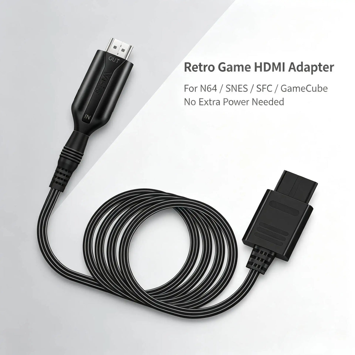 HDMI Adapter For N64 SNES SFC GameCube GC Retro Console 720P Output Plug and Play No Extra Power 24cm Cable