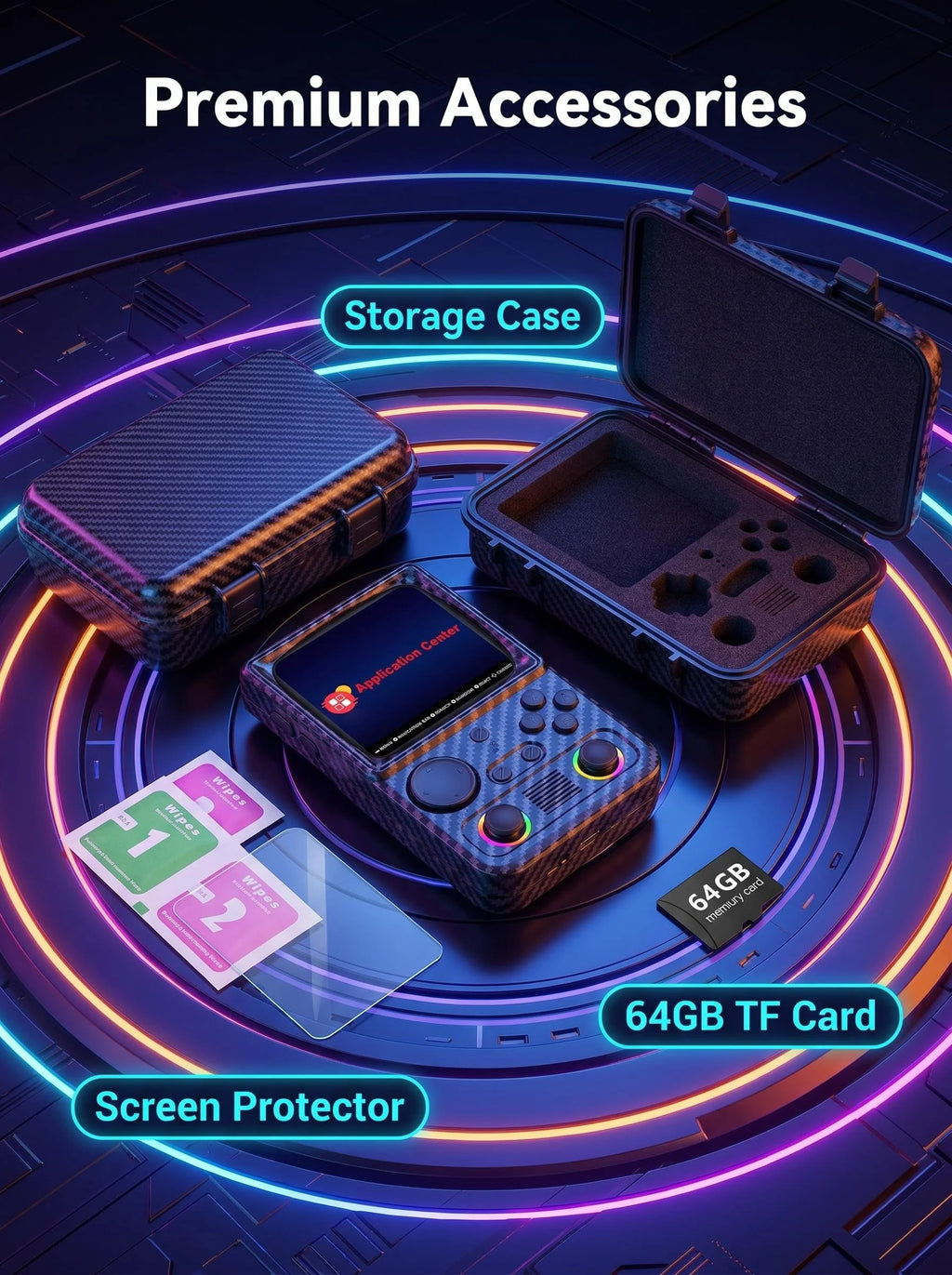R36T MAX Retro Handheld Console, 18000+ Games, 4-Inch IPS