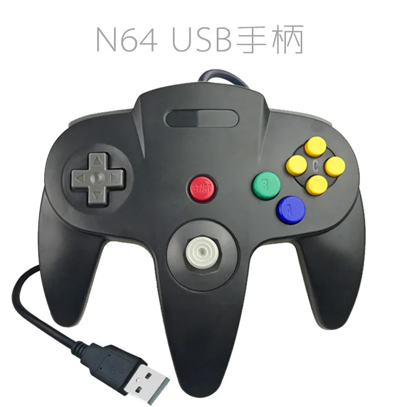USB Wired N64 Controller Gamepad for PC & Mac, Classic Joystick