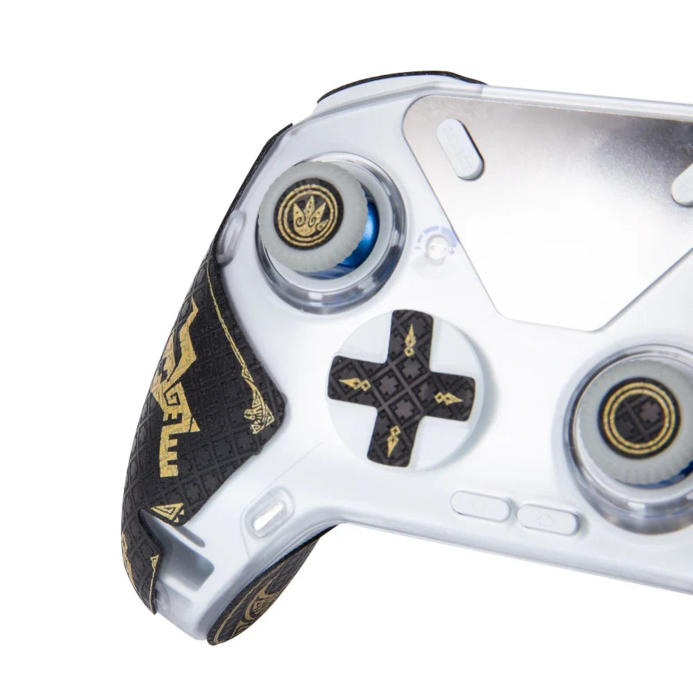 FINALORD Grip Tape for Flydigi Apex 4, Gold Cross Print Non-Slip