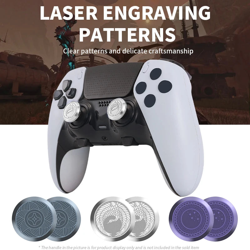 1set For PS4 PS5 Edge Elite Game Handle Controller Metal High and Low Rocker Cap Paddle Back Button Accessory