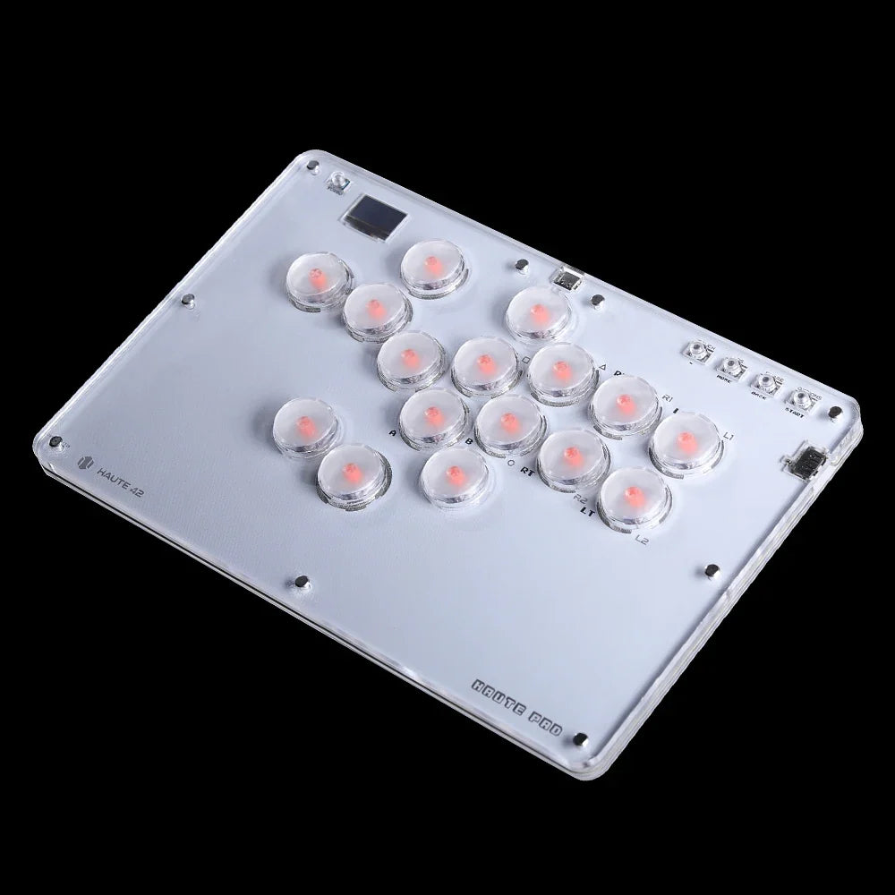 Haute42 Arcade Joystick Hitbox Leverless Controller Arcade Fighting Game Hitbox For PC /PS3/Ps4 /Switch Mini Arcade FightStick