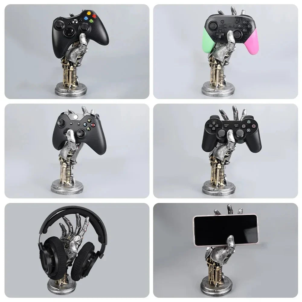 For PS4/PS5/Xboxs Series Gamepad Bracket Cyberpunk Robot Stand for Nintend Switch Pro Controller Gaming Ornaments Accessories