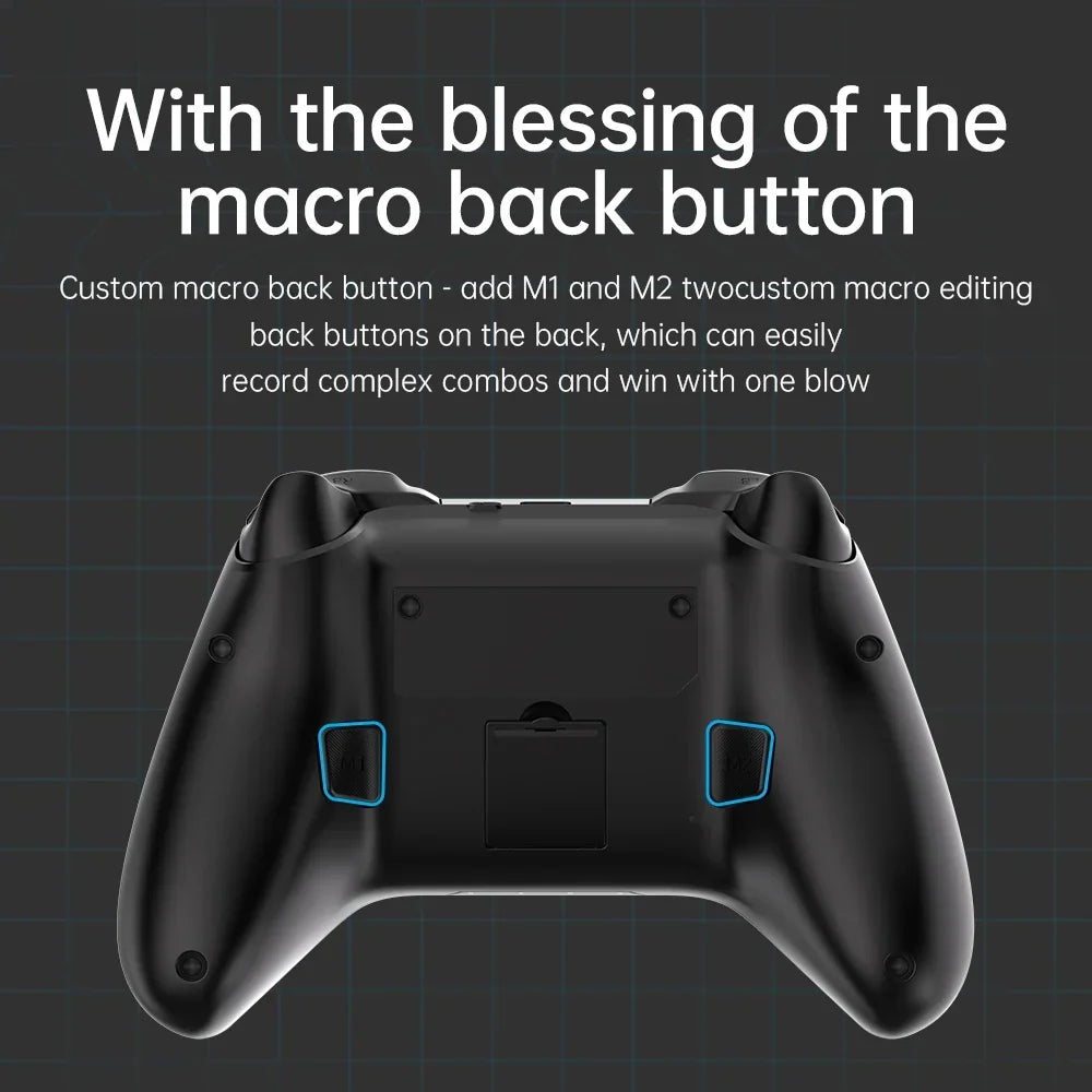 DAREU Tri-mode Gamepad RGB Bluetooth Wireless 2.4G E-sports Joystick Gaming Controller Macro Back Button for Android PC TV Games