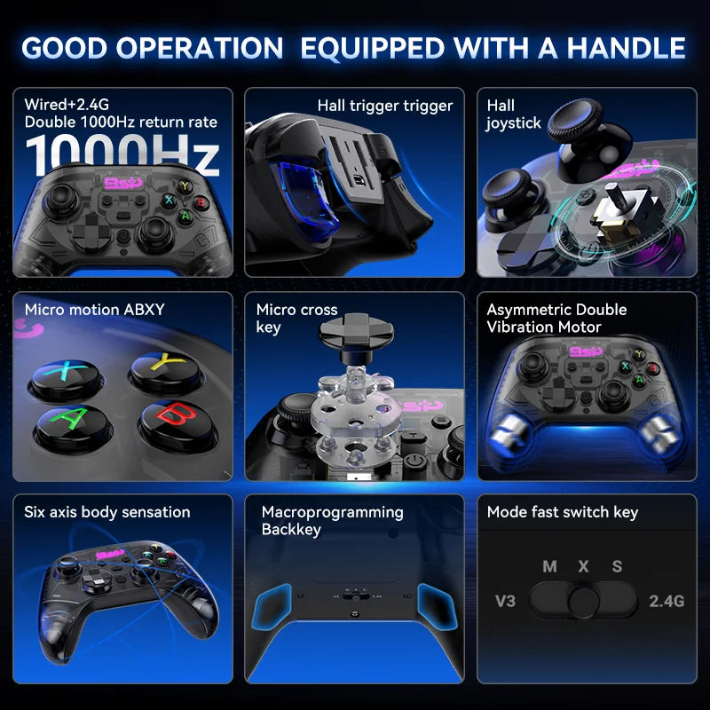 G7 Hall Effect Mobile Game Controller for Switch Android iOS PC