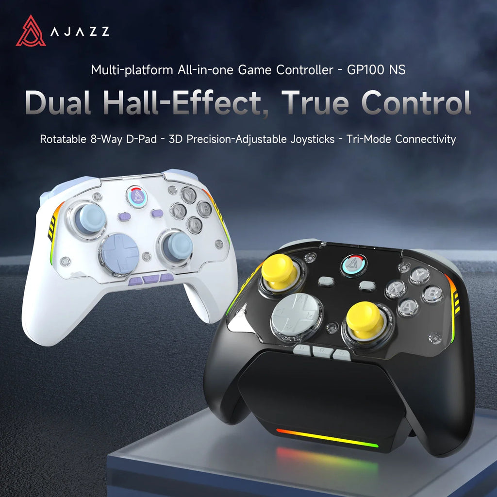 Ajazz GP100 NS Tri-Mode Hall Effect Controller for Switch & PC