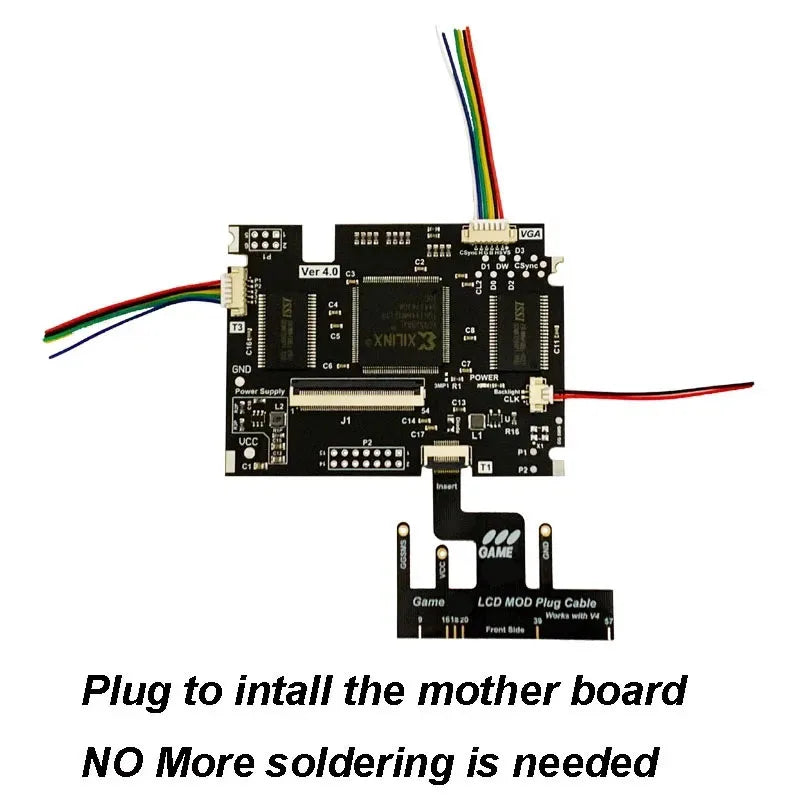 For SEGA Game Gear GG Console V4.2 LCD Screen HighLit Full Display VGA Out Mod Highlight Adjustable Brightness LCD Kits