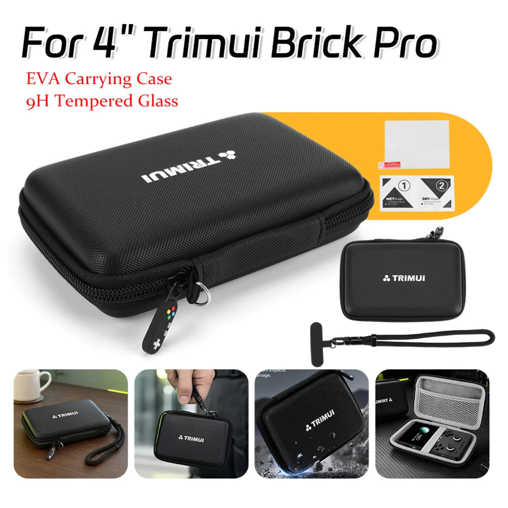 Travel Carrying Case for Trimui Brick Pro Handheld Game Console Hard Shell Protective Bag Portable Storage Box Gaming Accessorie