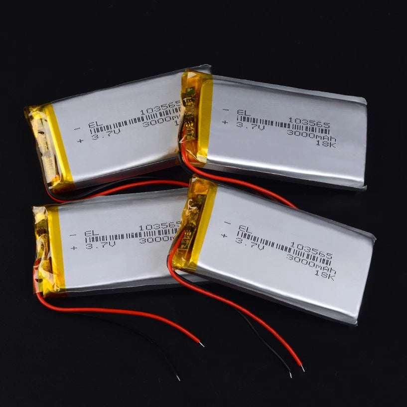 Silicone Wires JST1.25 103565 3.7V 3000mAh Rechargeable Li-Polymer Li-ion Battery  Lipo For console Miyoo Mini Plus Game machine