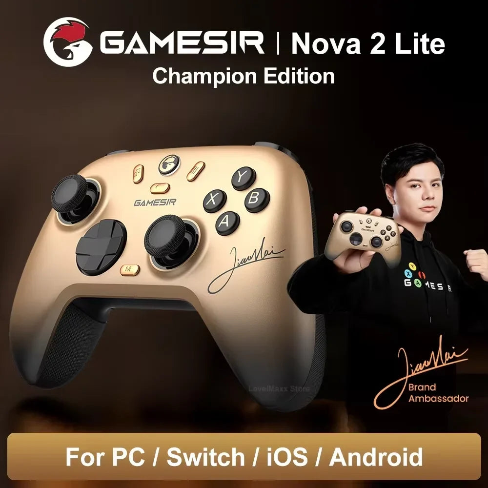 Gamesir Nova 2 Lite Controller for PC Nintendo Switch Bluetooth Wireless Hall Effect Ultra-Low Stick Latency Mechanical Bumper