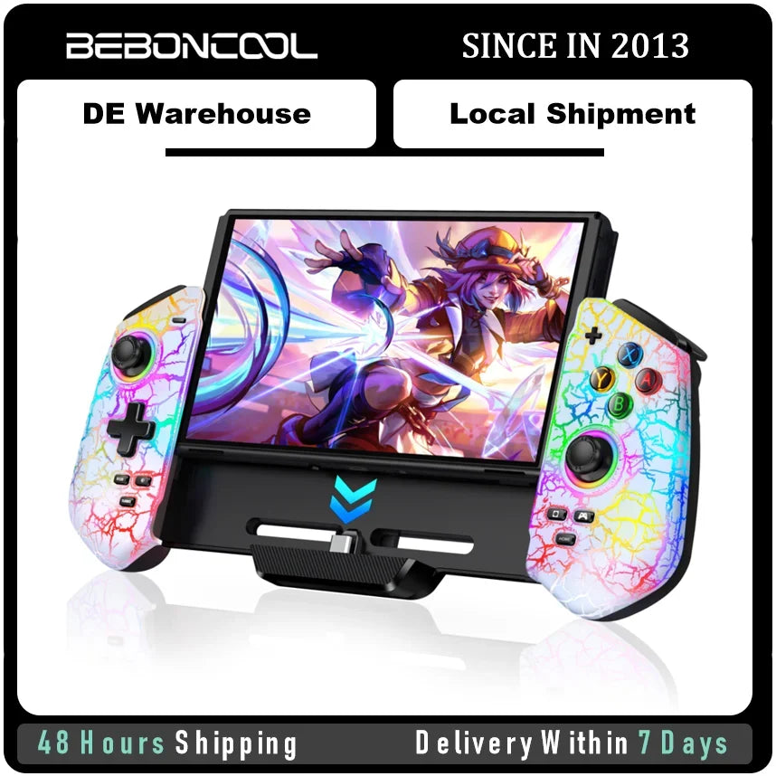 JC302 Switch Controller Wireless Switch Pro Controller Handheld with Hall Effect Sticks Large Handle Controller for Switch/OLED