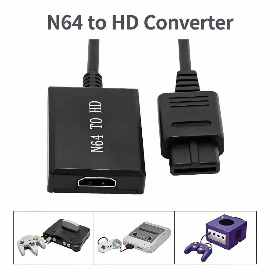N64 SNES GameCube to HDMI Adapter with 1080P Output