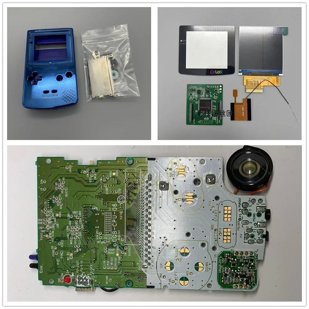 GBC Game Boy Color 2.6-Inch IPS LCD Refurbished Console, New Case