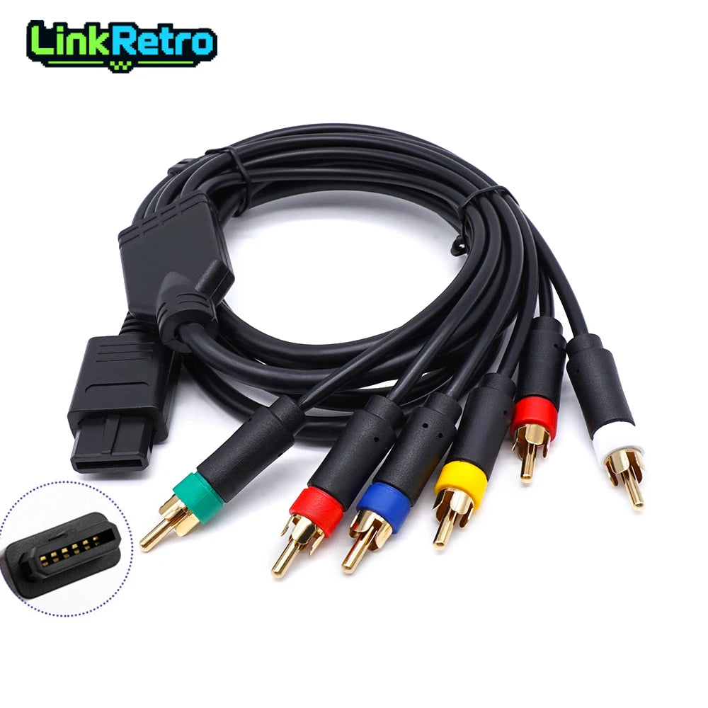 N64 1.8m RGBS Video Cable with 4 BNC Connectors for CRT