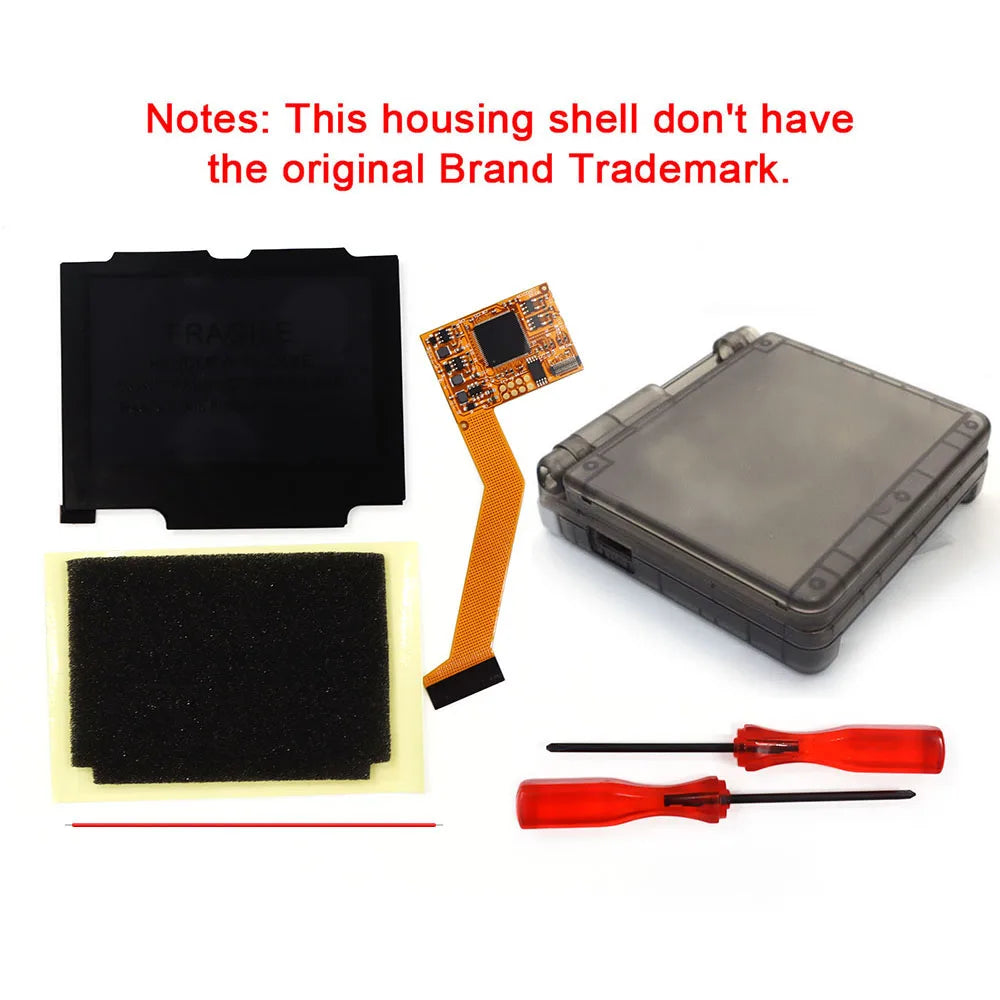 HISPEEDIDO For GBA SP V2 Screen Set IPS LCD Backlight Screen High Brightness Laminated Display LCD Set W/Housing