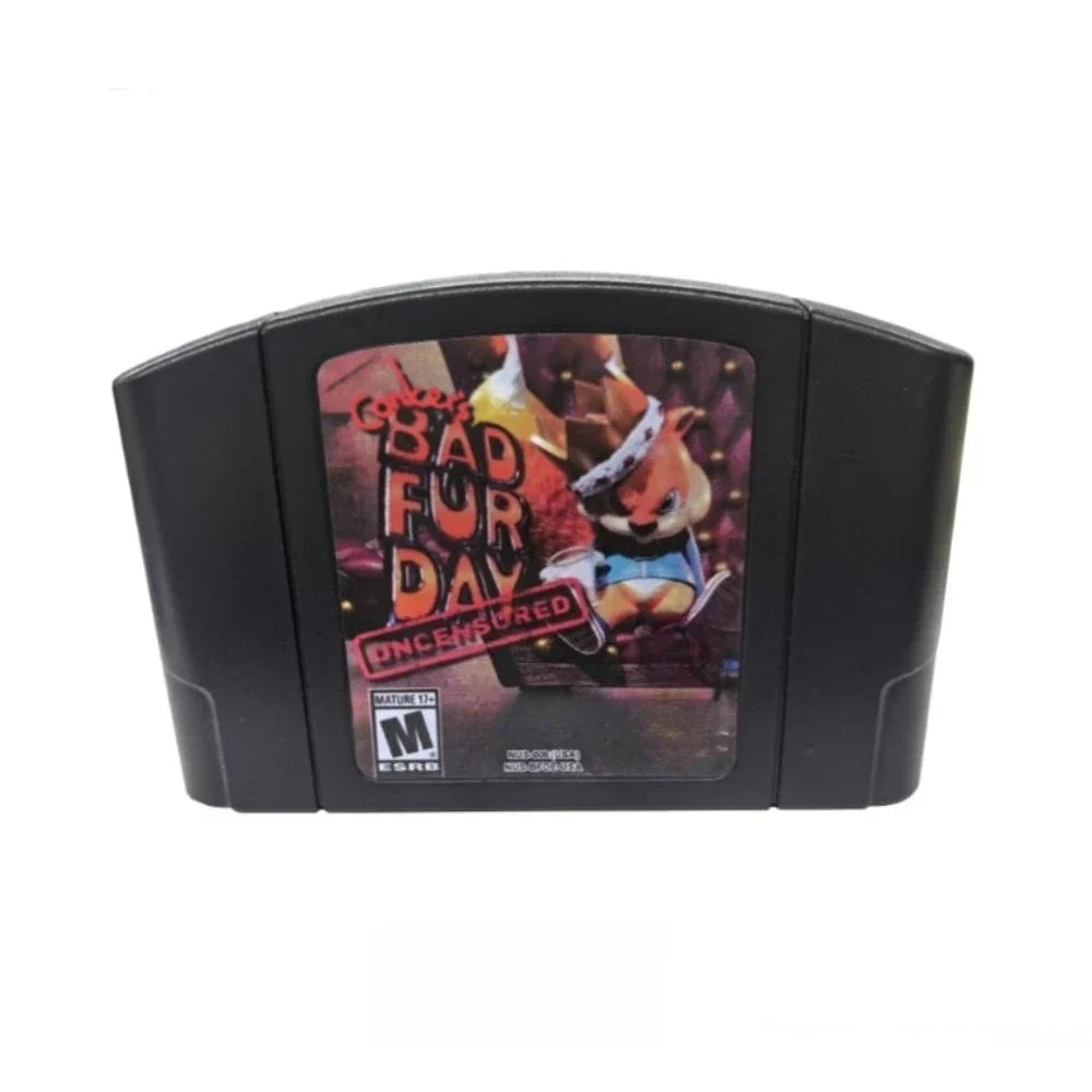 Conker's Bad Fur Day (Uncensored) N64 Game Cassette, US Version