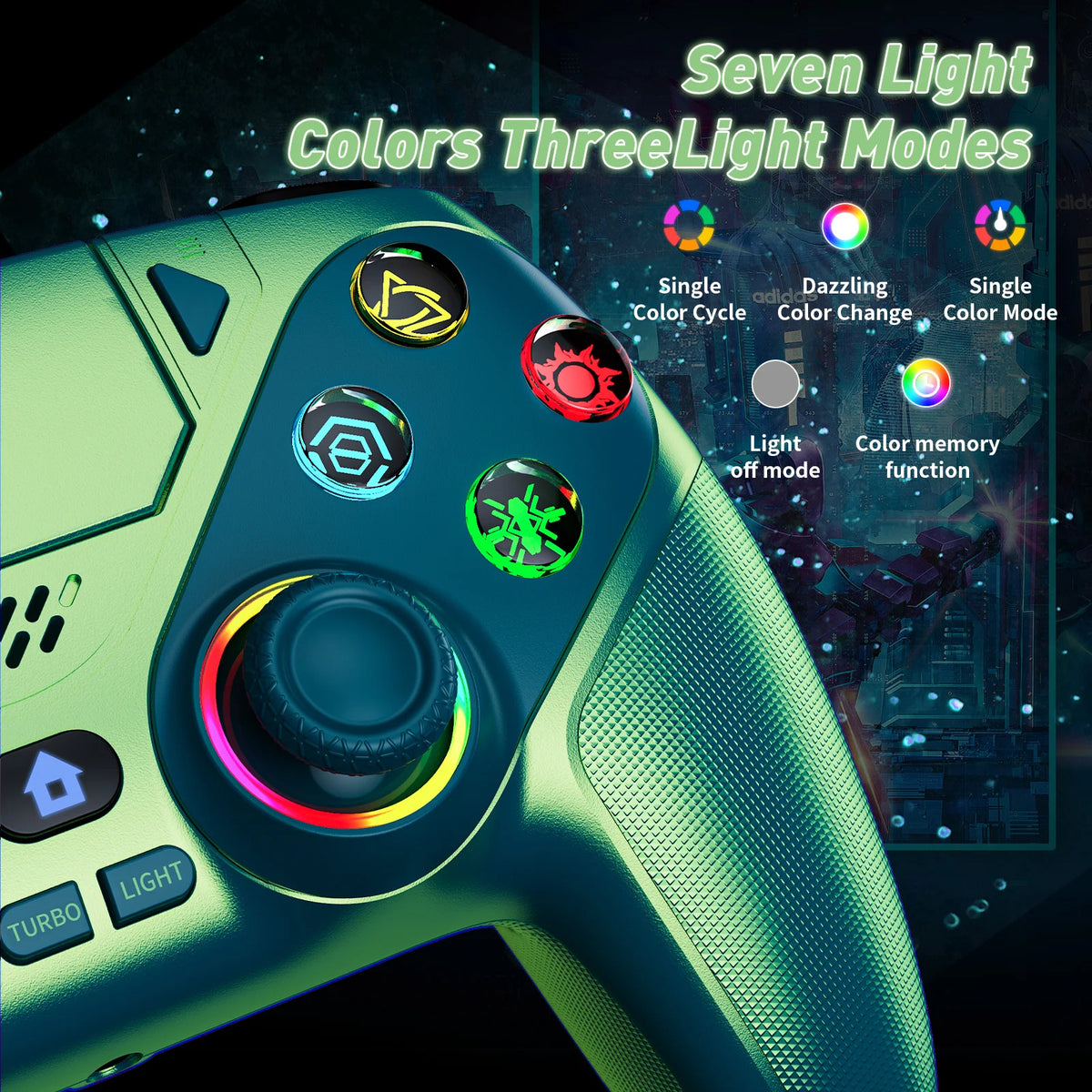 GAMROMBO RH-5188 Wireless RGB Controller for PS5 PC