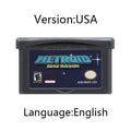 -Metroid GBA Game Cartridge 32 Bit Video Game Console Card  Fusion Zero Mission USA EUR Version for GBA/NDS