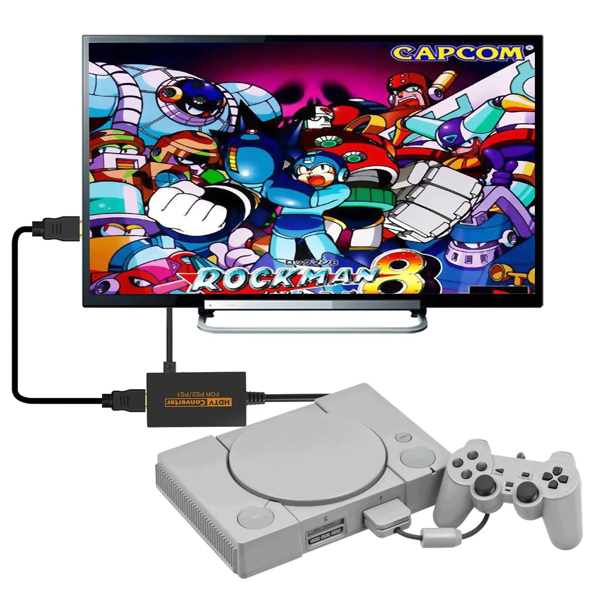 PS2 HDMI Converter Adapter for PS1/PS2 720P/1080P HDTV