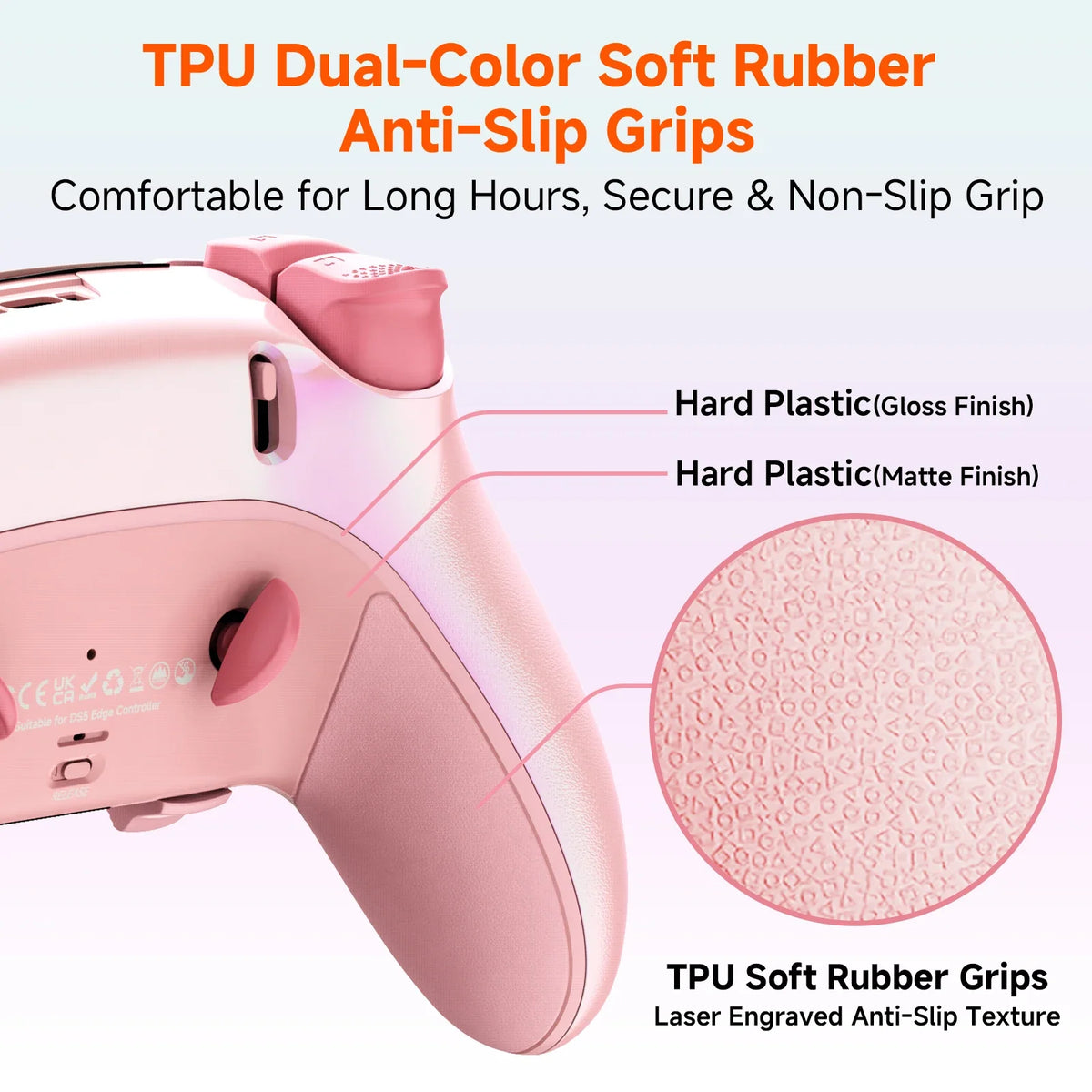 Suitable for PS5 Edge controller full-wrap shell, with buttons, touchpad cover, joystick cap, shoulder buttons, FN button, HOME