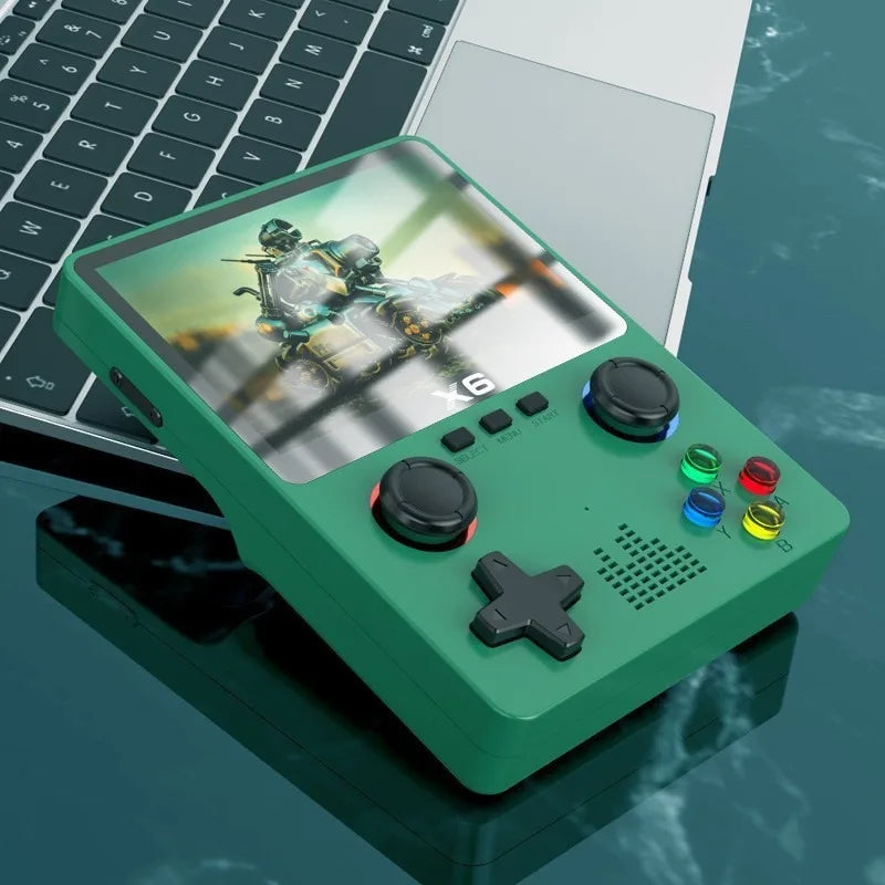 X6 Retro Handheld Game Console 3.5 Inch IPS Dual Joystick GBA