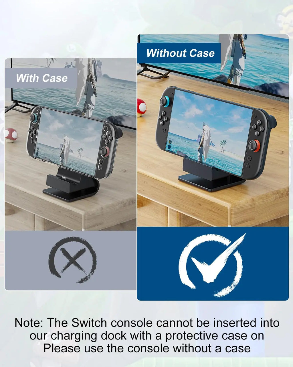 AOLION Nintendo Switch 2 Fast Charging Stand, RGB Light