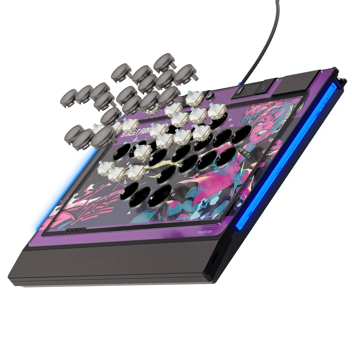 QANBA SAPPHIRE S1 Leverless Arcade Controller CAPCOM Street Fighter Juri Arcade Game Fightstick For PC/PS4/PS5
