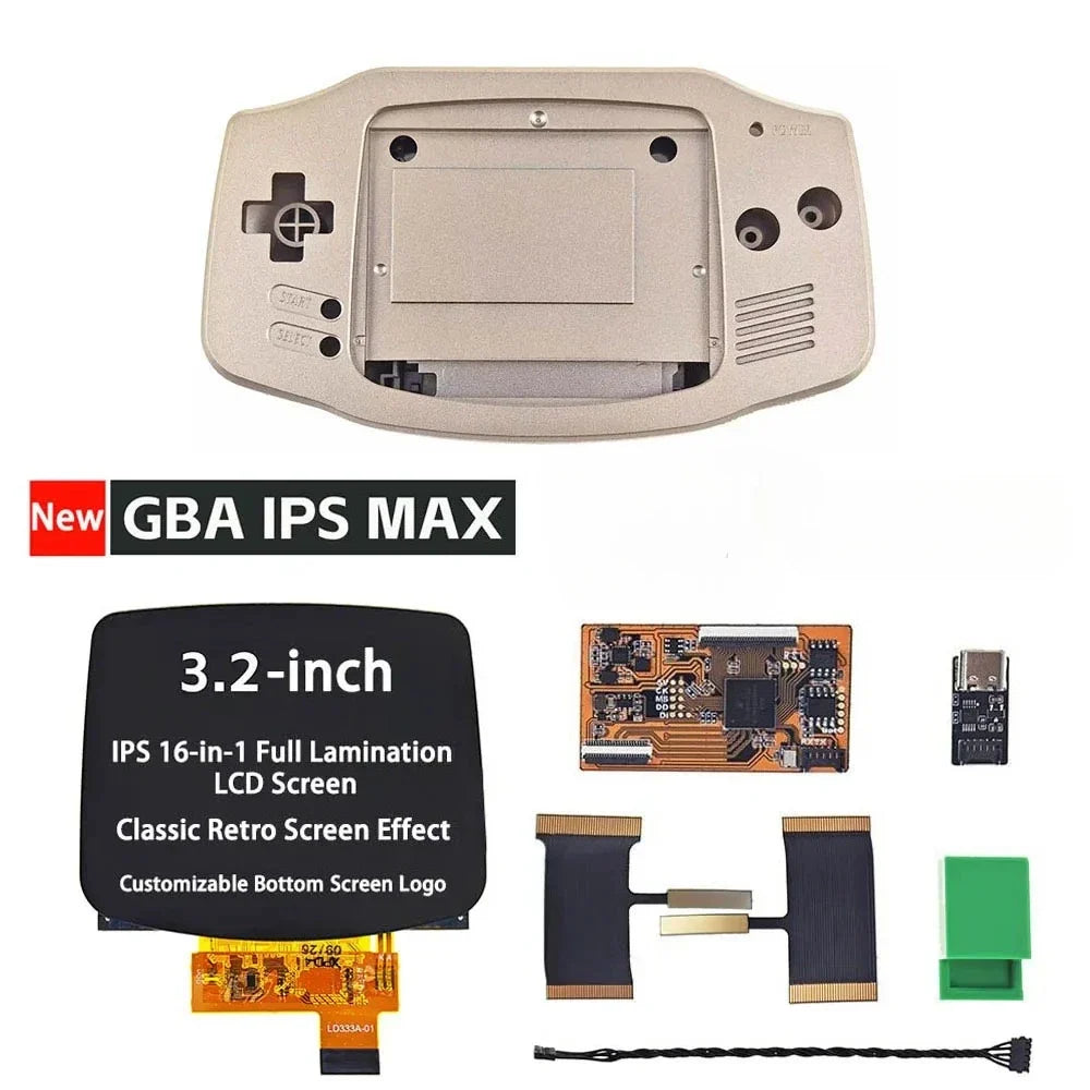 GBA 3.2-Inch IPS LCD Kit, 960x640 with Custom Shell