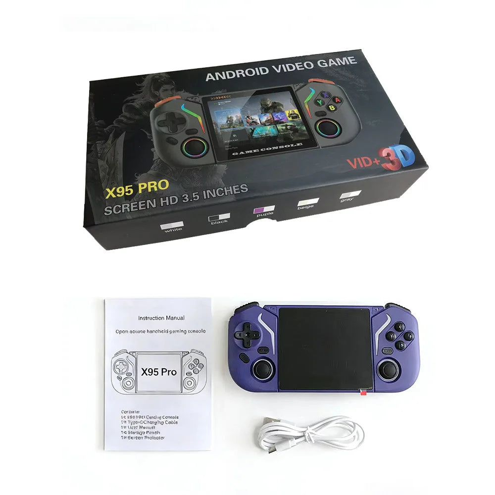 Handheld Gaming Consoles X95 Pro Open Source Android Dual System Dual Joystick Retro Portable Video Game Player For Adults Use