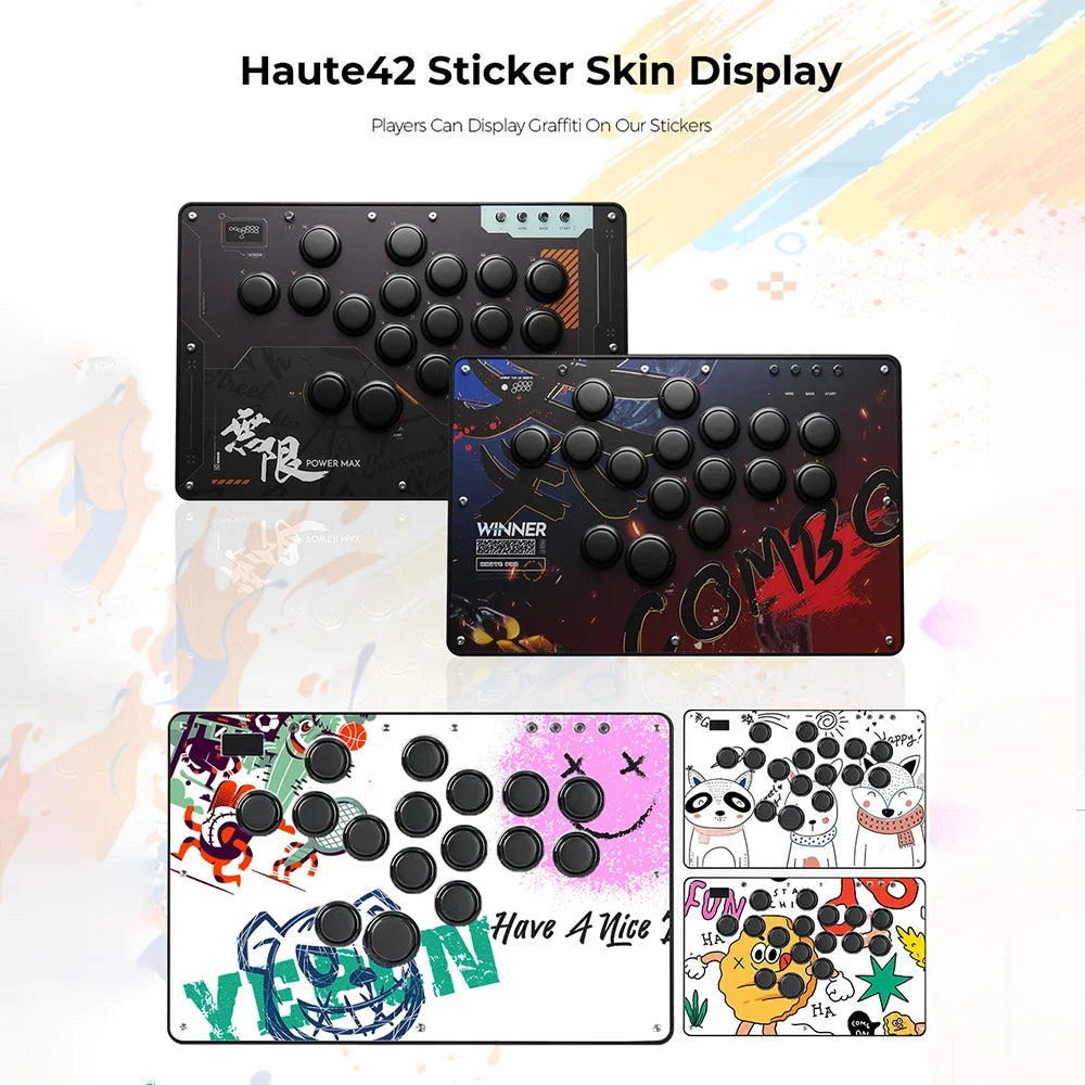 Haute42 U16 Leverless Hitbox Controller, Button Rim, PC/PS4/PS5