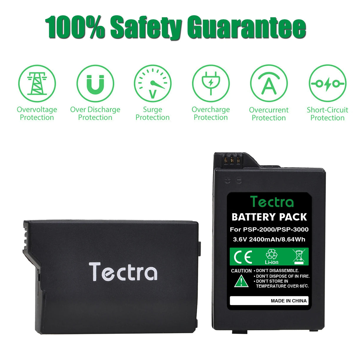 10Pcs 2400mAh 3.6V Replacement PSP-3000 Battery for Sony PSP-2000 PSP-3002 PSP-S110 Gamepad For PlayStation Portable Controller