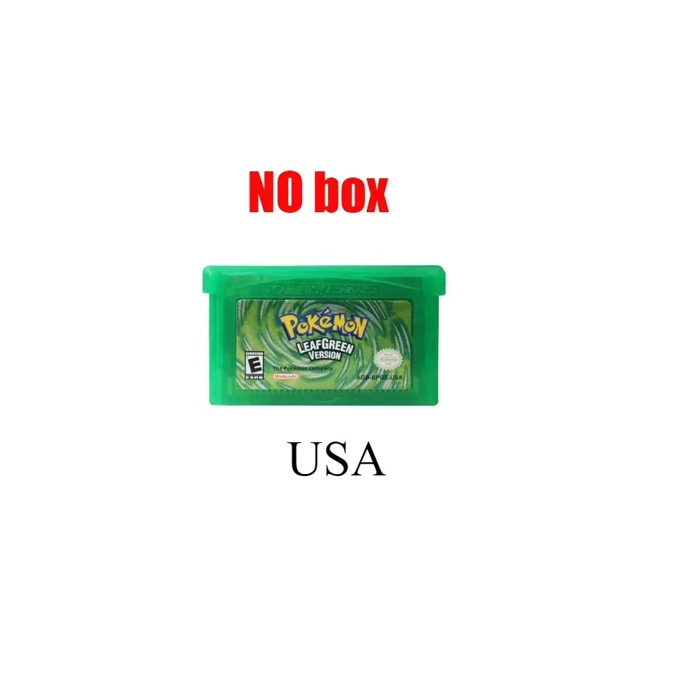 Multiple versions of the American Pok é mon series GBA game box with 32-bit video game cartridges No manual available