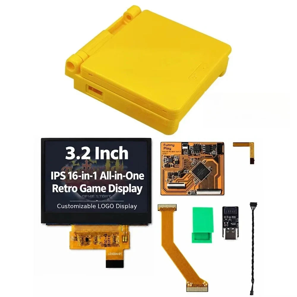 FunnyPlaying IPS V5 LCD Kit for GBA SP, 3.2" Laminated 960x640