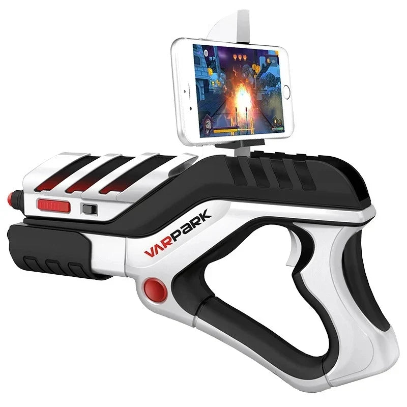 Gun-Shaped Phone Gamepad with Holder & Game APP for Shooting